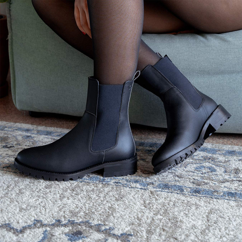 Bottines Violette Artisanales Dragon Bleu - Cuir Vegan Femme - Multi-pointures