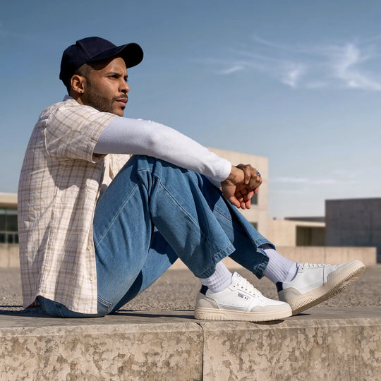 <tc>Able</tc> - White Beige Navy Blue Corn