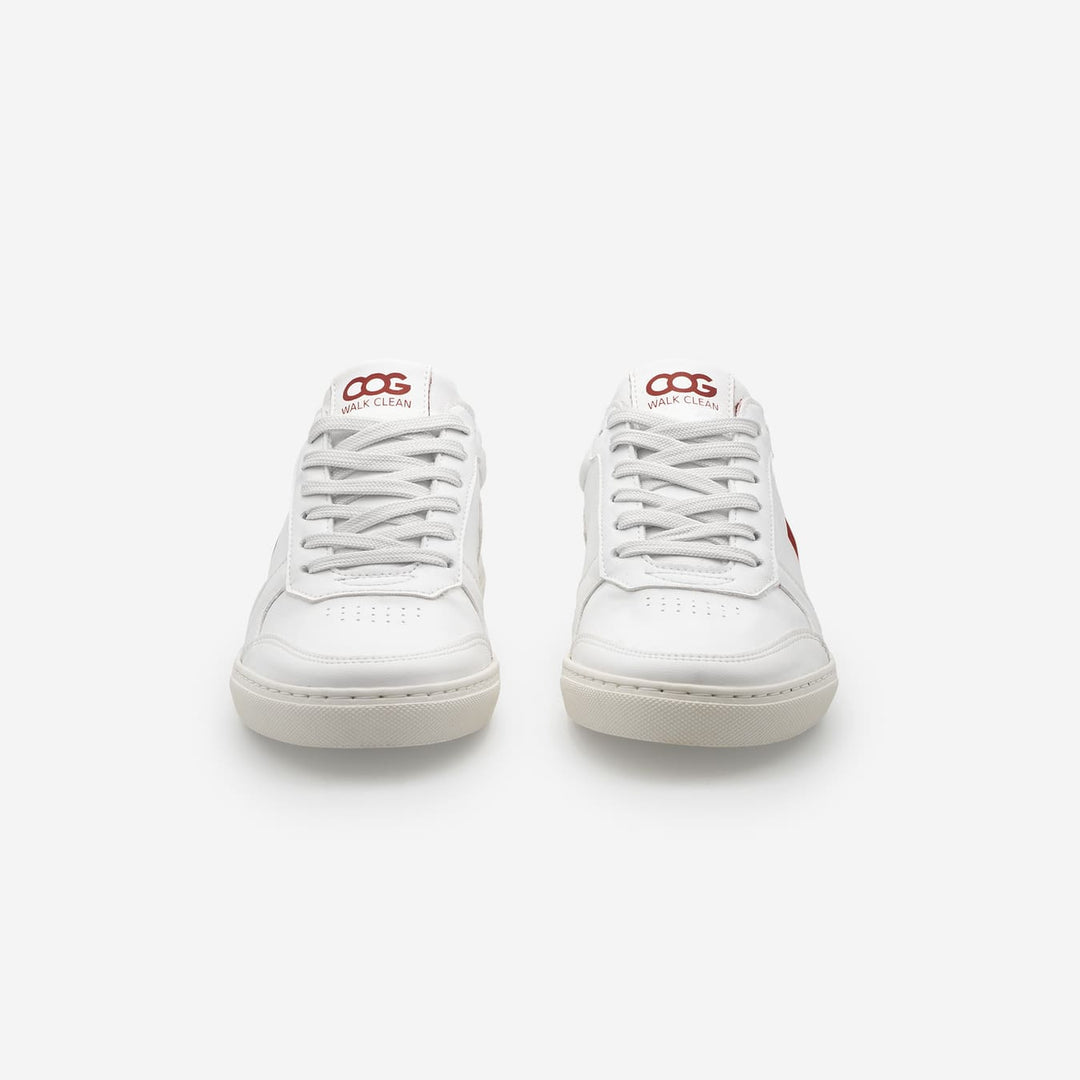 Baskets sneakers végan et écologique cuir végétal blanche noir - Topsy Cog