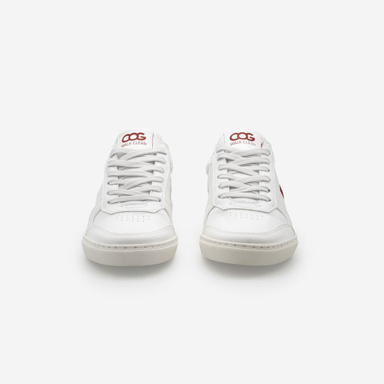 Baskets sneakers végan et écologique cuir végétal blanche noir - Topsy Cog