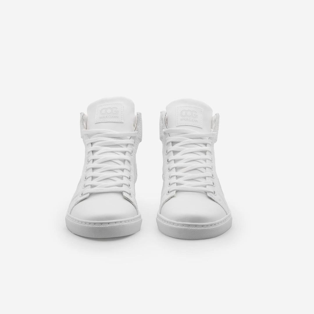 Baskets sneakers montantes végan et écologique blanche - Wallace Cog